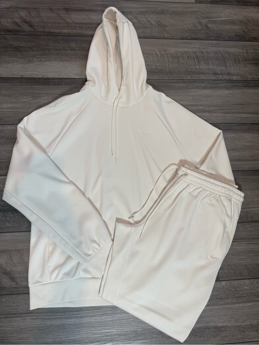 Nike Dri Fit Cream Men Hoodie and Jogger Set